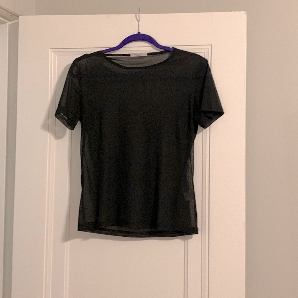 Sheer black top